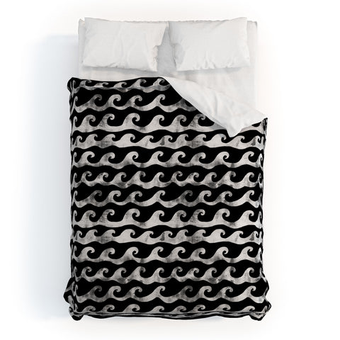 Schatzi Brown Swell Black and White Duvet Cover