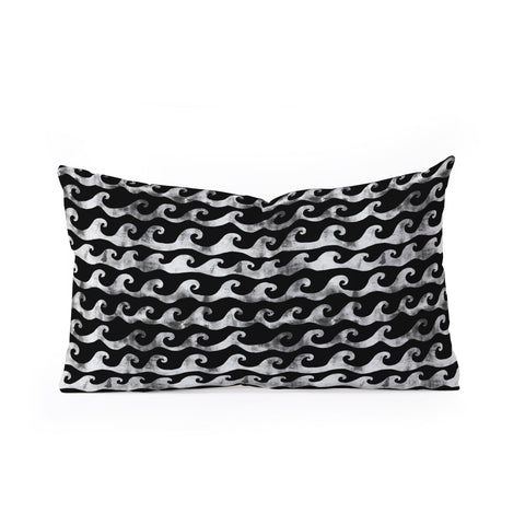 Schatzi Brown Swell Black and White Oblong Throw Pillow