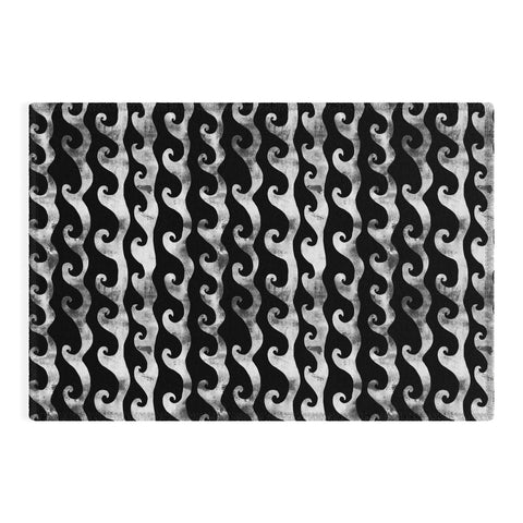 Schatzi Brown Swell Black and White Outdoor Rug