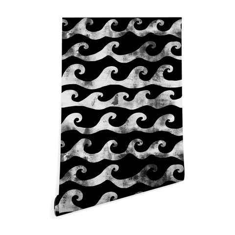 Schatzi Brown Swell Black and White Wallpaper