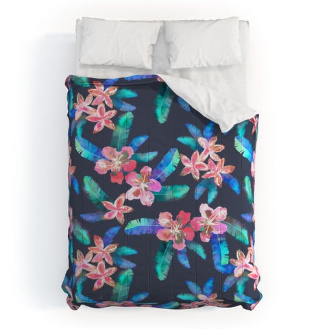 Schatzi Brown Tahitian Garden Gray Comforter