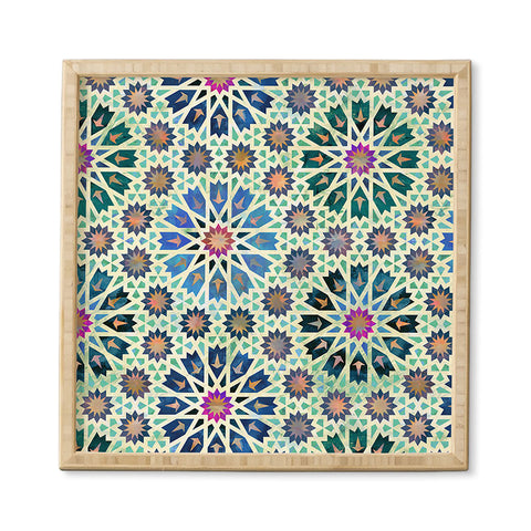 Schatzi Brown Tangier Tile Green Framed Wall Art