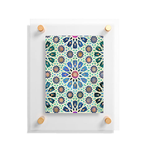 Schatzi Brown Tangier Tile Green Floating Acrylic Print