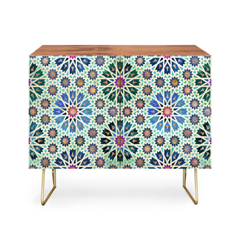 Schatzi Brown Tangier Tile Green Credenza