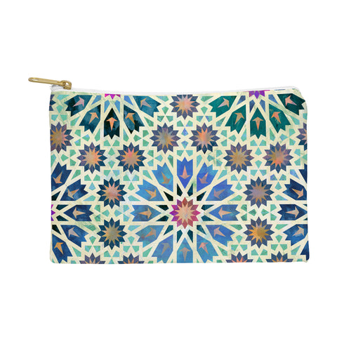 Schatzi Brown Tangier Tile Green Pouch
