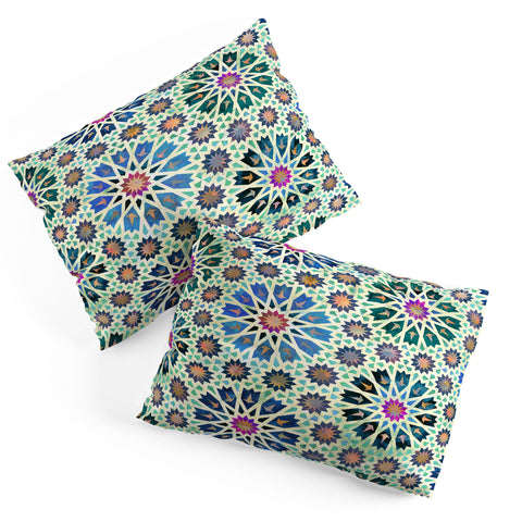 Schatzi Brown Tangier Tile Green Pillow Shams