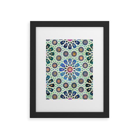 Schatzi Brown Tangier Tile Green Framed Art Print