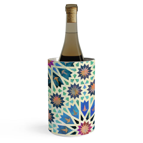 Schatzi Brown Tangier Tile Green Wine Chiller