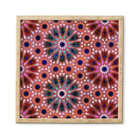 Schatzi Brown Tangier Tile Red Framed Wall Art