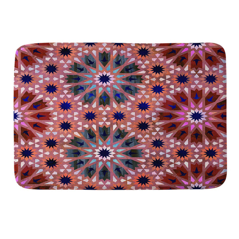 Schatzi Brown Tangier Tile Red Memory Foam Bath Mat