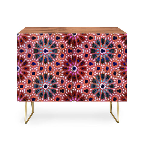 Schatzi Brown Tangier Tile Red Credenza