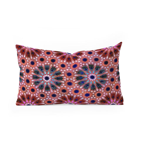 Schatzi Brown Tangier Tile Red Oblong Throw Pillow