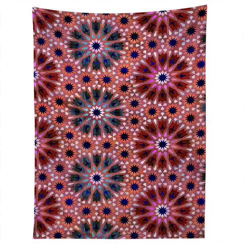 Schatzi Brown Tangier Tile Red Tapestry