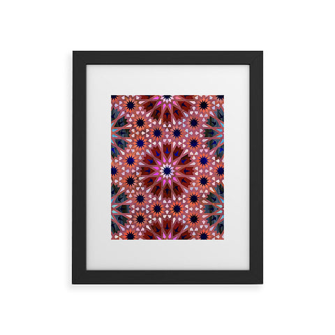 Schatzi Brown Tangier Tile Red Framed Art Print