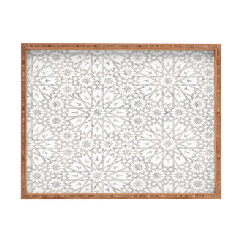 Schatzi Brown Tangier Tile Sand Rectangular Tray