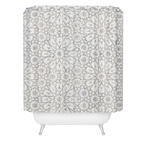 Schatzi Brown Tangier Tile Sand Shower Curtain