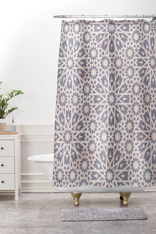 Schatzi Brown Taniger Stone Shower Curtain And Mat