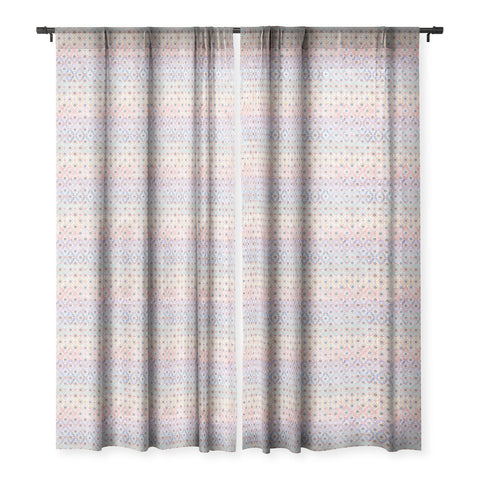 Schatzi Brown Thema Tiles Ombre Sheer Window Curtain