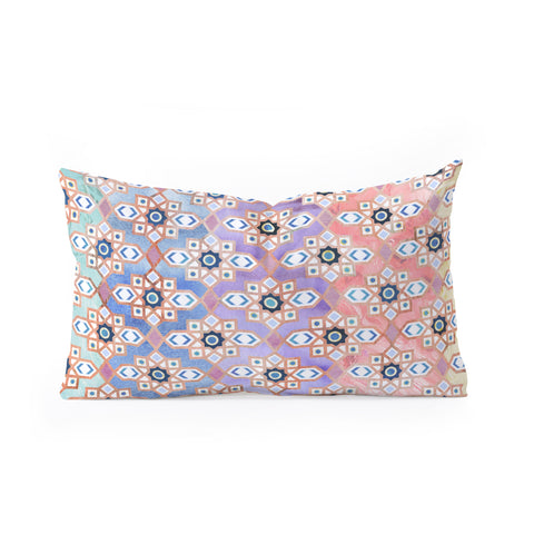 Schatzi Brown Thema Tiles Ombre Oblong Throw Pillow