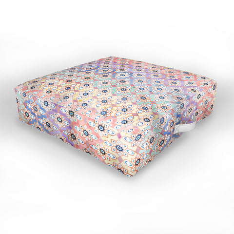 Schatzi Brown Thema Tiles Ombre Outdoor Floor Cushion