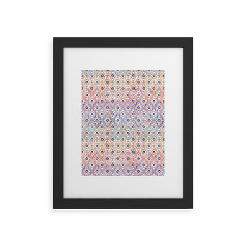 Schatzi Brown Thema Tiles Ombre Framed Art Print