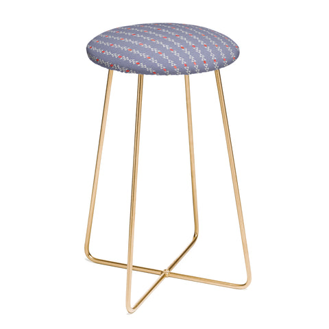 Schatzi Brown Triangle Love I Lilac Counter Stool