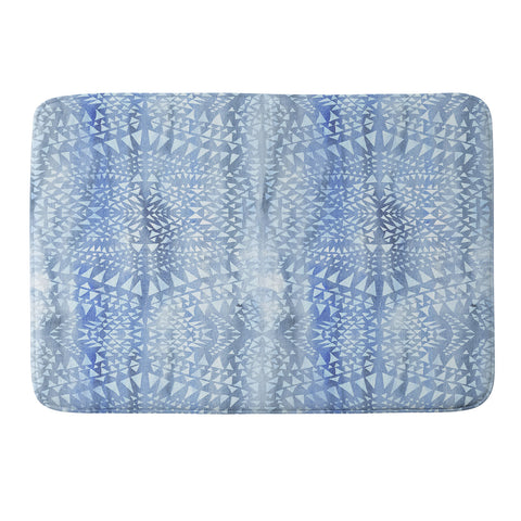 Schatzi Brown Tribal Triangles Chambray Memory Foam Bath Mat