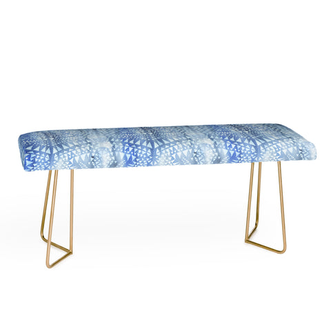 Schatzi Brown Tribal Triangles Chambray Bench