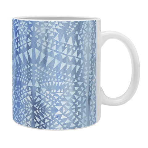 Schatzi Brown Tribal Triangles Chambray Coffee Mug