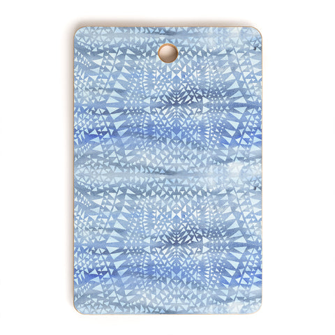 Schatzi Brown Tribal Triangles Chambray Cutting Board Rectangle