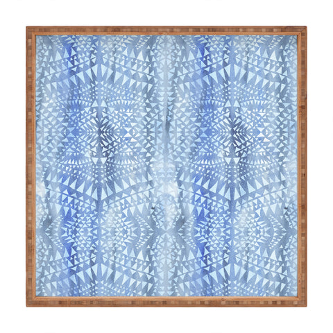 Schatzi Brown Tribal Triangles Chambray Square Tray