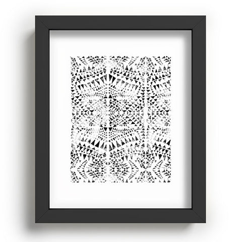 Schatzi Brown Tribal Triangles white black Recessed Framing Rectangle