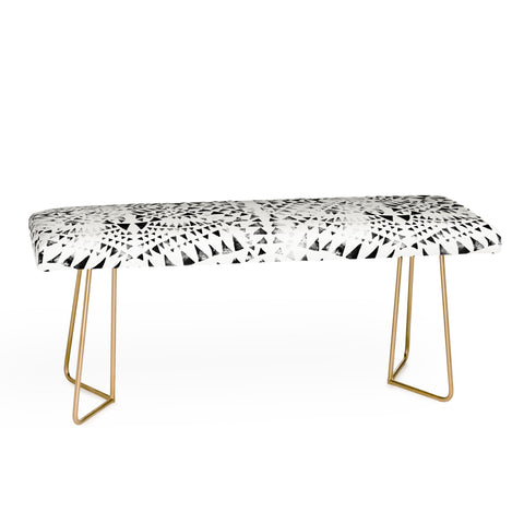 Schatzi Brown Tribal Triangles white black Bench