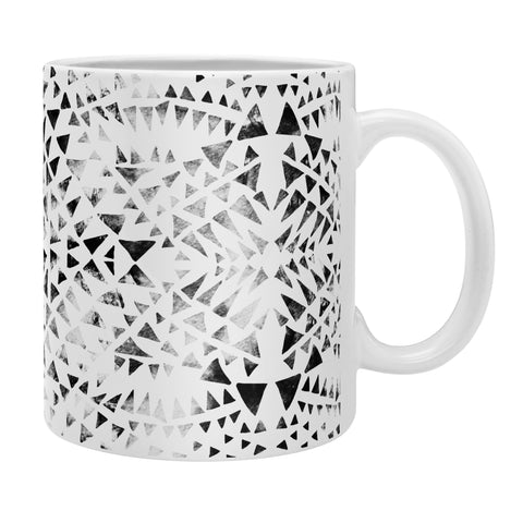 Schatzi Brown Tribal Triangles white black Coffee Mug