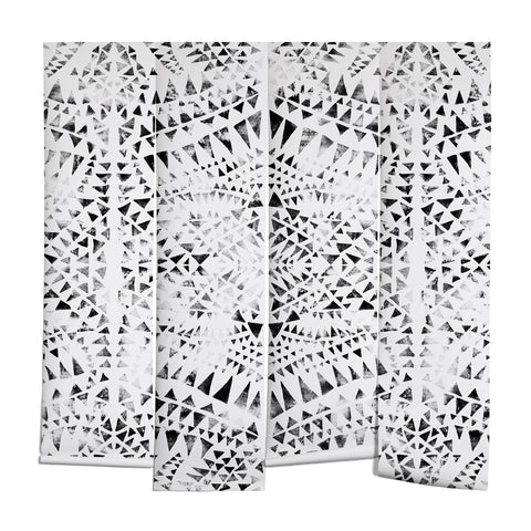 Schatzi Brown Tribal Triangles white black Wall Mural