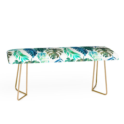 Schatzi Brown Tropical Leaf 2 Green Bench