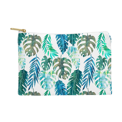 Schatzi Brown Tropical Leaf 2 Green Pouch