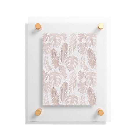 Schatzi Brown Tropical Leaf 2 Neutral Floating Acrylic Print