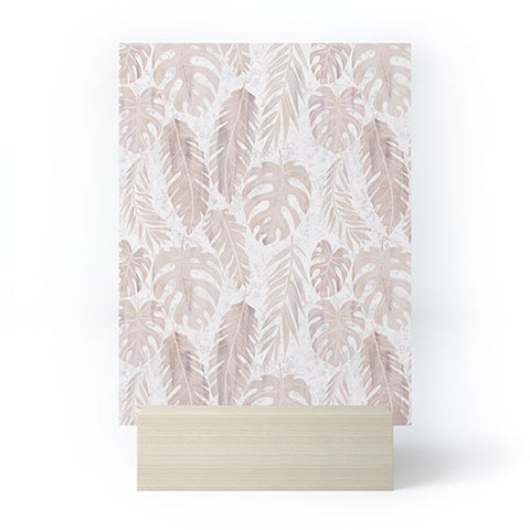 Schatzi Brown Tropical Leaf 2 Neutral Mini Art Print