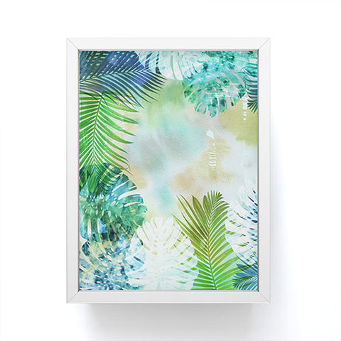 Schatzi Brown Tropix Green Framed Mini Art Print