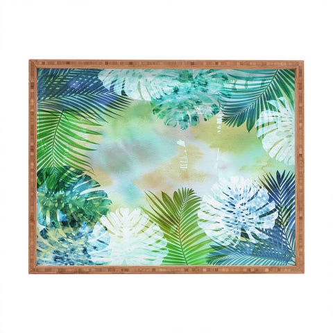 Schatzi Brown Tropix Green Rectangular Tray