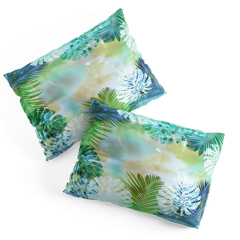 Schatzi Brown Tropix Green Pillow Shams