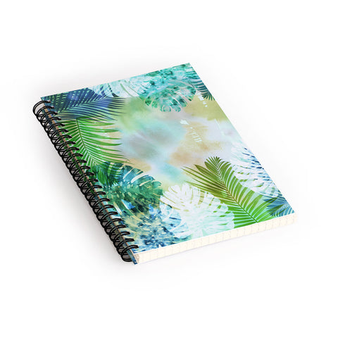 Schatzi Brown Tropix Green Spiral Notebook