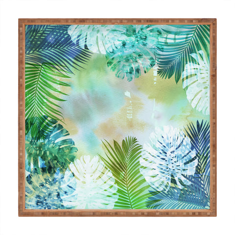 Schatzi Brown Tropix Green Square Tray