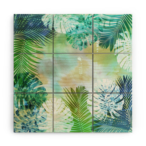 Schatzi Brown Tropix Green Wood Wall Mural