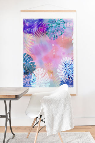 Schatzi Brown Tropix Pink Art Print And Hanger