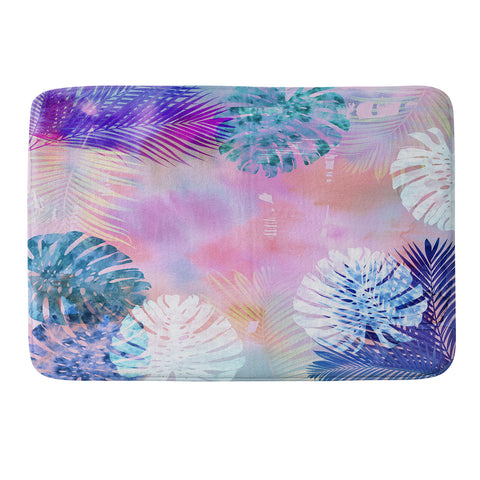 Schatzi Brown Tropix Pink Memory Foam Bath Mat