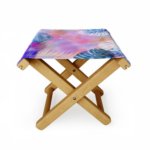 Schatzi Brown Tropix Pink Folding Stool