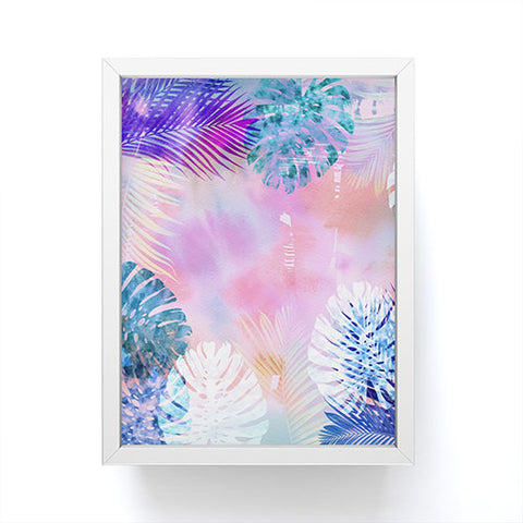 Schatzi Brown Tropix Pink Framed Mini Art Print
