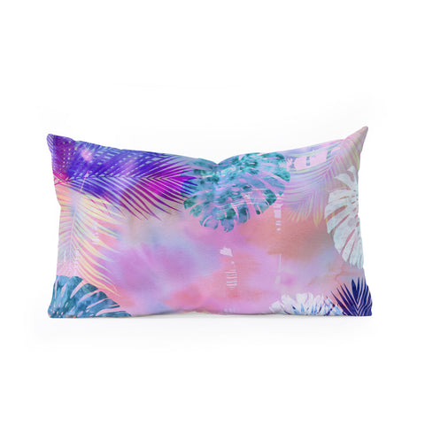 Schatzi Brown Tropix Pink Oblong Throw Pillow